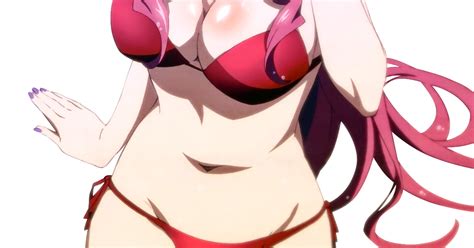 Akuma No Riddleisuke Inukai Hyper Red Bikini Hd Render Ors Anime Renders