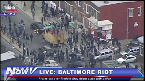 Aerial Coverage Of Baltimore Riots Following Freddie Gray Funeral Youtube