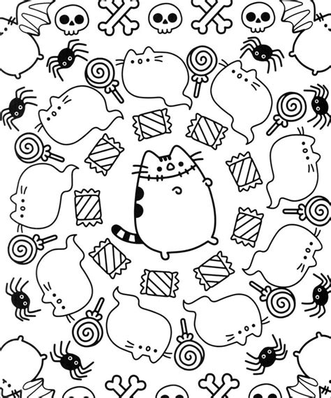 Pusheen Coloring Pages Coloringbay