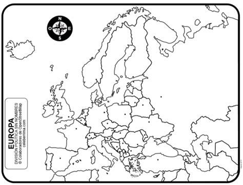 Mapa Europa Con División Política Con Y Sin Nombres Celebé
