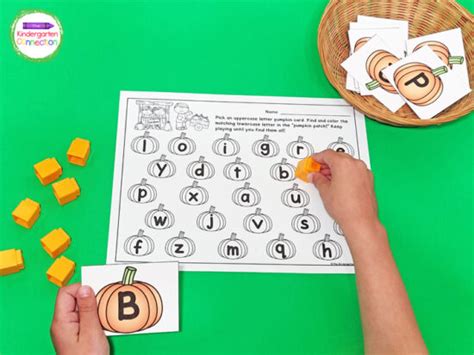 Free Pumpkin Alphabet Match
