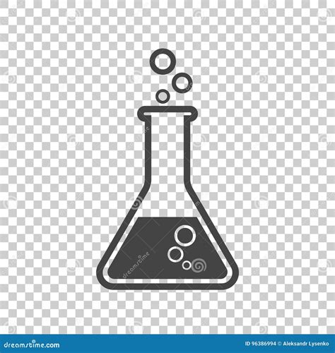 Chemical Test Tube Pictogram Icon Chemical Lab Equipment Isolated On