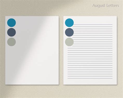 Printable Stationery Paper A4 85x11 Lined Unlined Etsy