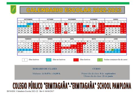Calendario Escolar Curso 2022 2023 Feccoocyl Riset