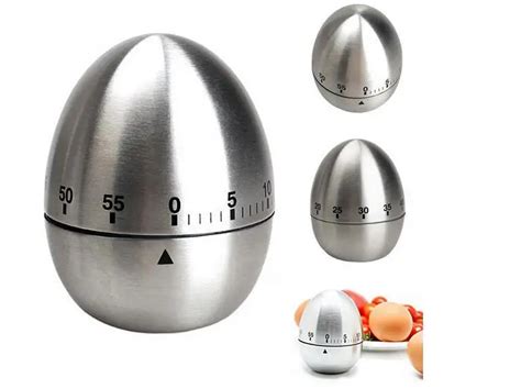 Kitchen Supplies Stainless Steel Egg Clock Kitchen Timer Alarm Count Up
