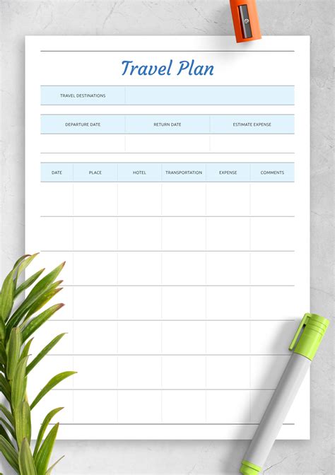 Daily Trip Itinerary Travel Itinerary Printable Daily Printable Travel