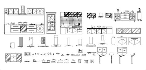 Kitchen Related Items Autocad Blocks Collections】all Kinds Of Kitchen