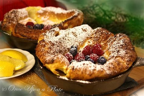 Dutch baby pancakes are basically a hybrid of a pancake, a crepe, and a popover — all in one giant pan. Once Upon a Plate The Recipes: Dutch Babies (Puff Pancakes)