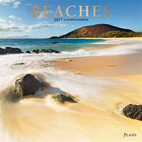 Beaches 2023 Square Wall Calendar Plato Calendars