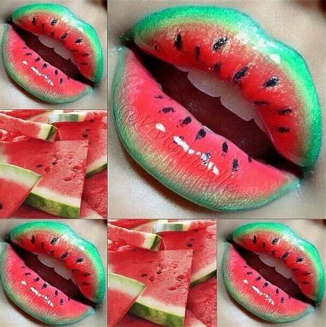 Watermelon Lips Makeup Face Art Makeup Makeup Eye Looks Crazy Makeup