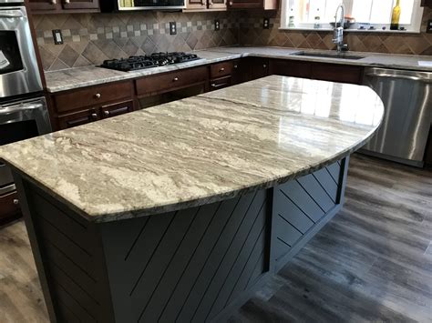 Project Profile River White Granite Kitchen Countertops And Island In