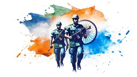 Premium Ai Image Silhouette Of A Soldier Saluting Against The India Flag