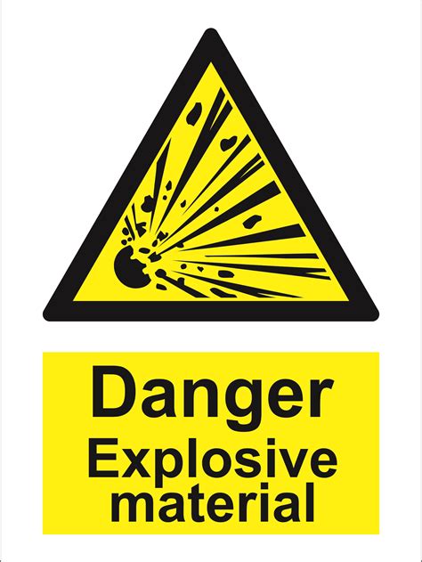 Hazard Sign Danger Explosive Material Products Traconed