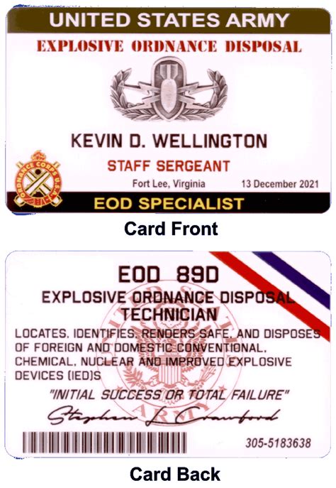 Us Army Explosive Ordnance Disposal Certificate