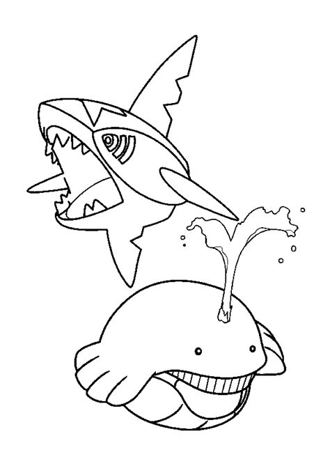 Un coloriage du pokémon reptincel à colorier en ligne ou à imprimer. Coloriage Pokémon Sharpedo et Wailmer
