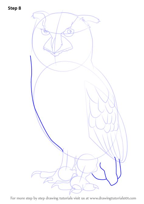 How To Draw An Eurasian Eagle Owl Owls Step By Step