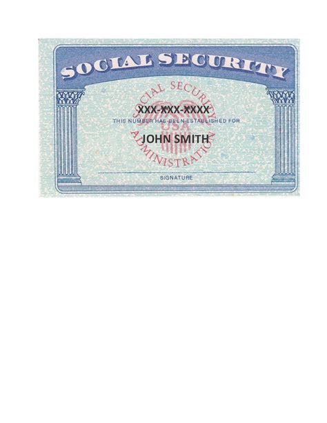 12 Real And Fake Social Security Card Templates Free