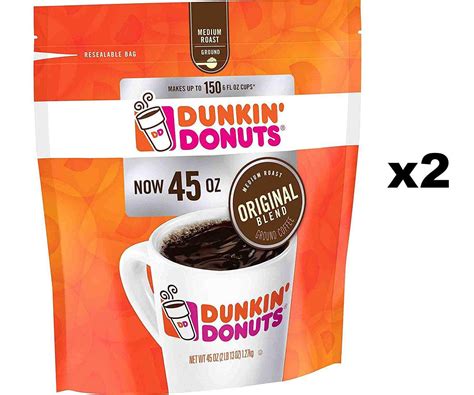 Dunkin Donuts Ground Coffee Original Blend Medium Roast 90 Ounce