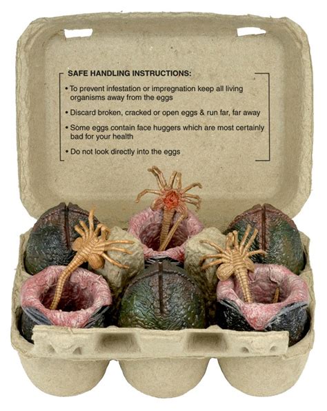 alien xenomorph egg set in collectible carton strangecat toys