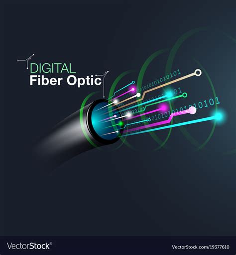 Fiber Optic Digital Royalty Free Vector Image Vectorstock