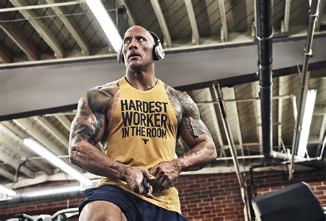 Everything in this collection was personally approved by dwayne johnson, the hardest worker. Dwayne Johnson just dropped his latest Project Rock ad ...