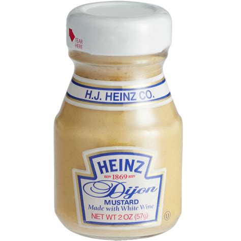 Heinz Dijon Mustard 2 Oz Mini Bottle 60case