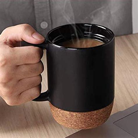 Insulated Splash Proof Ceramic Coffee Mug With Cork Base Abrandz