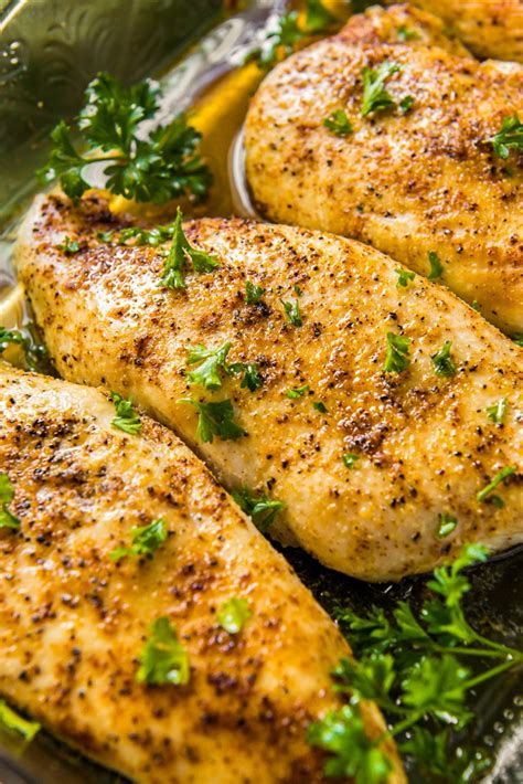 Pat the chicken thighs dry and place them on the baking sheet. Baked Chicken Breasts (So Tender and Juicy!) | Crystal ...