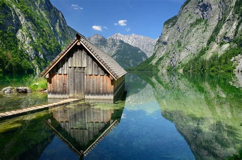 Boathouse At Lake Obersee With License Image 70442783 Image