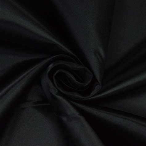 Sample Polyester Satin Black Fabrics Hemmers
