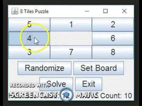 It is assumed that the empty tile cannot be moved out of the board: 8 Tiles Sliding Puzzle with GUI - YouTube