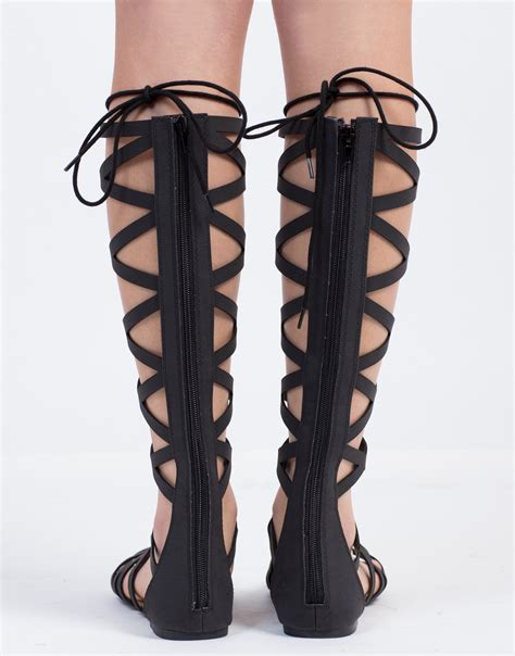 Tall Lace Up Gladiator Sandals Black Sandals Lace Up Sandals 2020ave