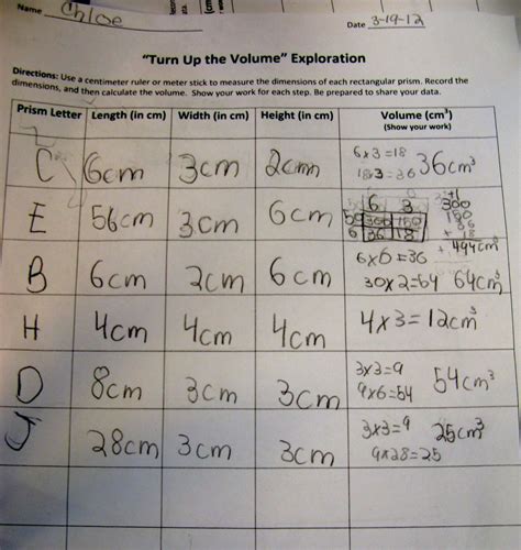 Calculating Volume Worksheet | Volume worksheets, Volume math, Volume
