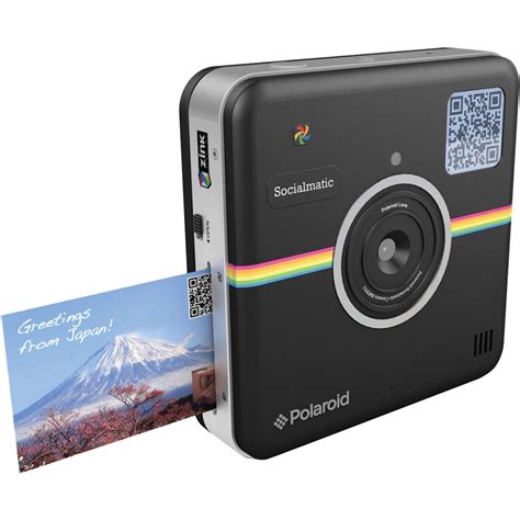 Polaroid Socialmatic Instant Digital Camera Black Polsm01b Bandh
