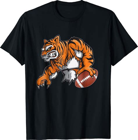 Tiger Football T Shirt High School College Fan Clothing Shoes And Jewelry