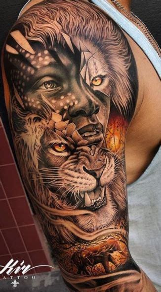 Lion Tattoo African Sleeve Tattoo Lion Head Tattoos African Tattoo