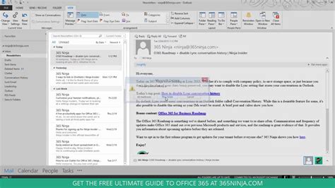 Change Your Inbox Message Preview Settings In Outlook 2013 Youtube