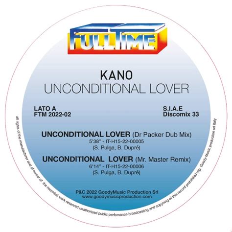 Kano Unconditional Lover On Traxsource