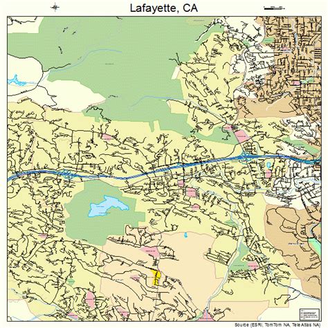 Lafayette California Street Map 0639122