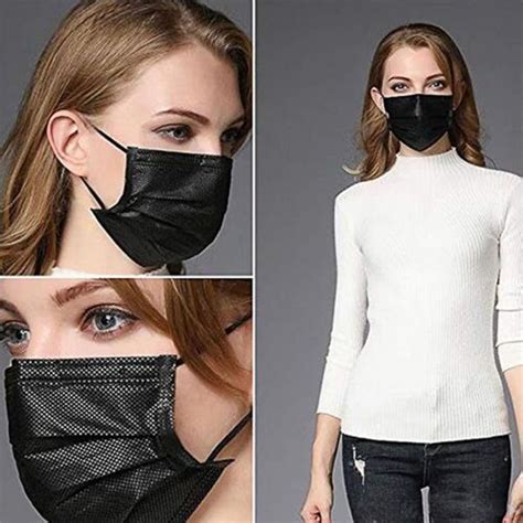 Disposable Non Woven Disposable Medical Surgical Black Face Mask For