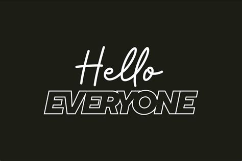 Hello Everyone New Stock Text Effect Professional Typography Tshirt