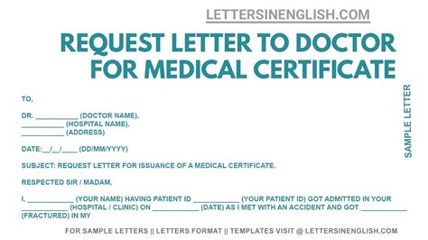 How Do I Write A Letter Requesting Medical Certificate Design Talk