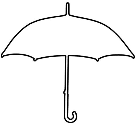 Outline Umbrella Clipart Best