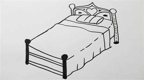 How To Draw A Bed Youtube