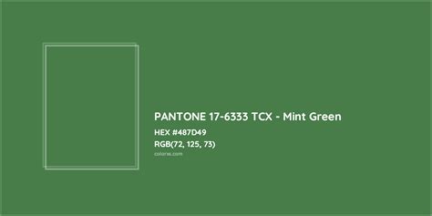 Pantone 17 6333 Tcx Mint Green Complementary Or Opposite Color Name