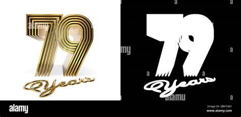 Diseño De Celebración Del Aniversario Número 79 Número Setenta Y Nueve