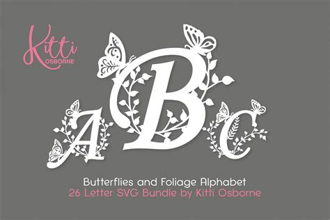 Butterfly Alphabet Svg Bundle