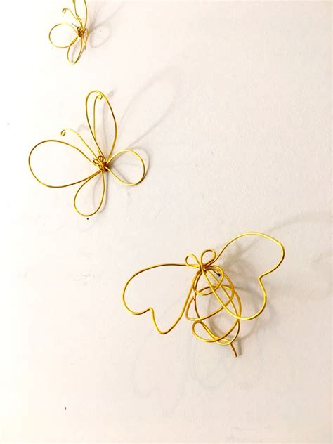 Home Decor Wall Decor Wire Art 2 Small Butterflies Etsy