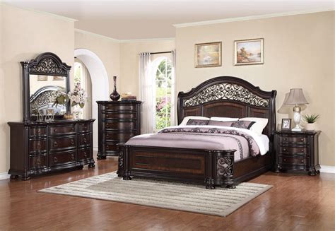 Glass and metal furniture alternative wood furniture reclaimed wood furniture. Allison Wrought Iron And Wood King Sleigh Bed In Dark Brown