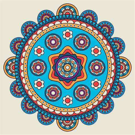 Indian Doodle Floral Borders Frame Stock Vector Illustration Of Boho Ornament 75610821